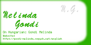 melinda gondi business card